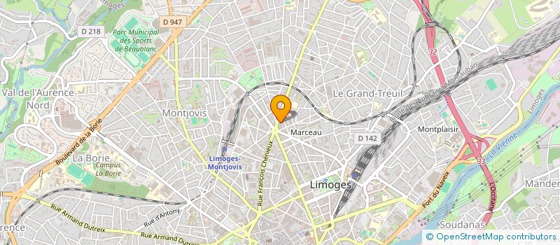 localisation de l'entreprise SCI NOUHAUD à LIMOGES