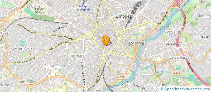 localisation de l'entreprise SCI NOUHAUD à LIMOGES