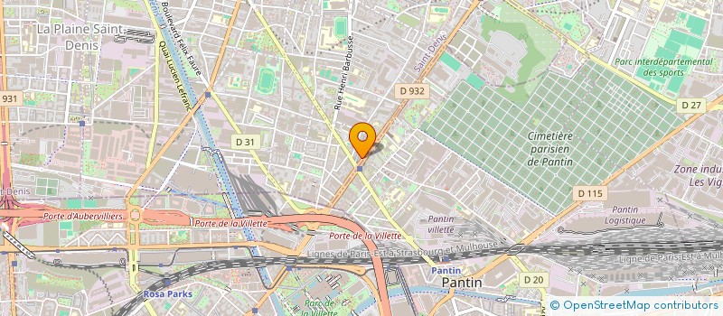 localisation de l'entreprise SCI NOUR IMMOBILIER  AUBERVILLIERS