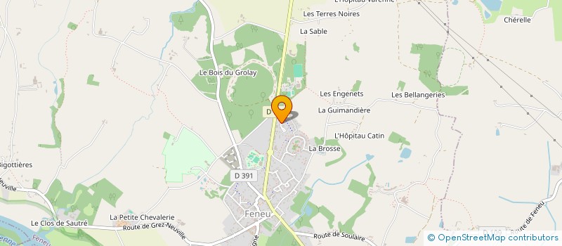 localisation de l'entreprise SCI NOUVEAUX HORIZONS  FENEU