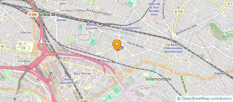 localisation de l'entreprise SCI NOUVEL HORIZON  VILLEMOMBLE