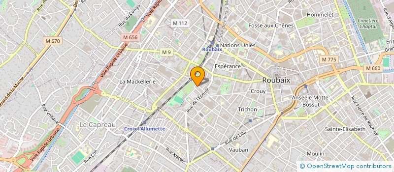 localisation de l'entreprise SCI NOUVEL HORIZON  ROUBAIX