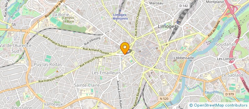 localisation de l'entreprise SCI NOUVELLE DE BROGLIE à LIMOGES