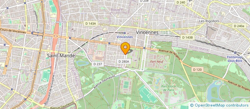 localisation de l'entreprise SCI NOUVELLE LE TAPOULERIN à VINCENNES