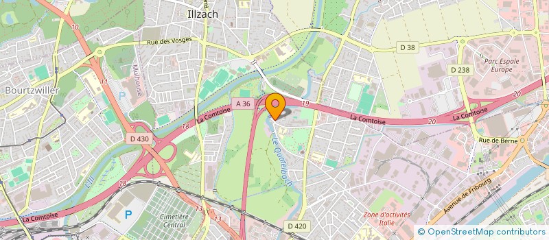 localisation de l'entreprise SCI NP  ILLZACH