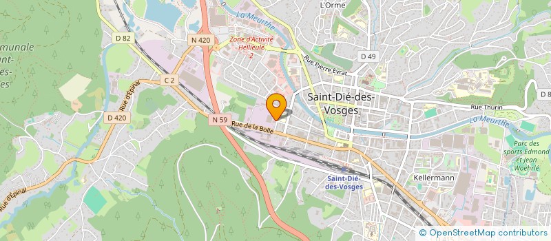 localisation de l'entreprise SCI NPNG  SAINT-DIE-DES-VOSGES