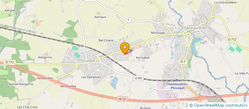 localisation de l'entreprise SCI NRA  CHATELAUDREN-PLOUAGAT