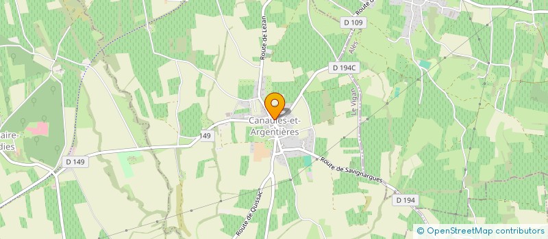 localisation de l'entreprise SCI NS  CANAULES-ET-ARGENTIERES