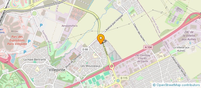 localisation de l'entreprise SCI NSER  VILLEPINTE