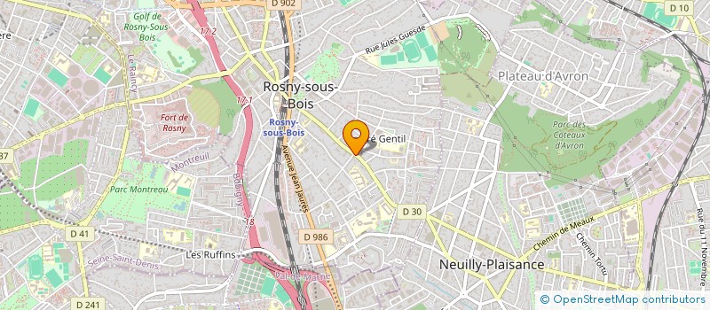 localisation de l'entreprise SCI NSL IMMO à ROSNY-SOUS-BOIS