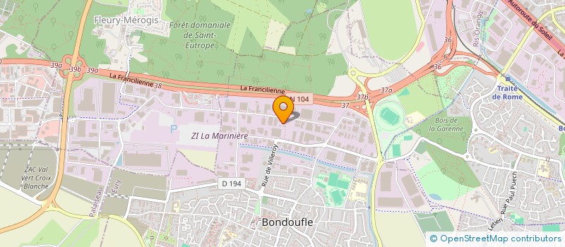 localisation de l'entreprise SCI NY IMMO à BONDOUFLE