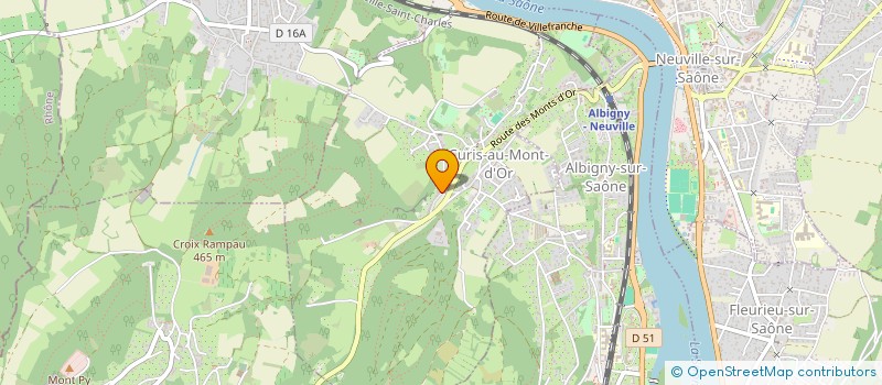 localisation de l'entreprise SCI NYB  CURIS-AU-MONT-D'OR