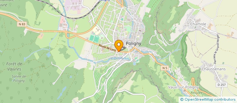 localisation de l'entreprise SCI NYBP  POLIGNY