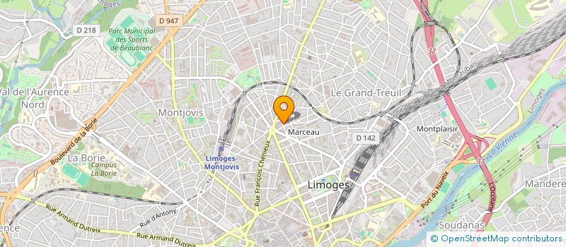 localisation de l'entreprise SCI NYLAM à LIMOGES