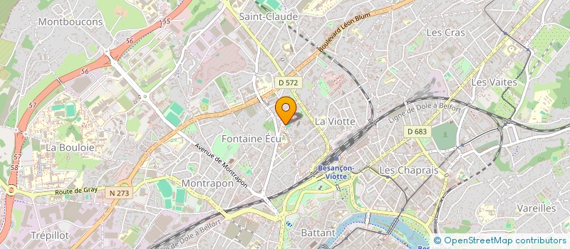 localisation de l'entreprise SCI O.A.K.  BESANCON