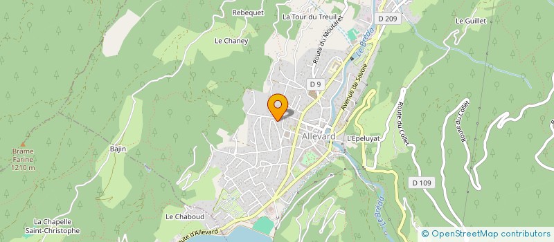 localisation de l'entreprise SCI O.B.J.  ALLEVARD