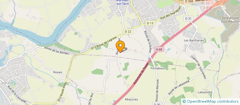 localisation de l'entreprise SCI O.C.J. à MARSSAC-SUR-TARN