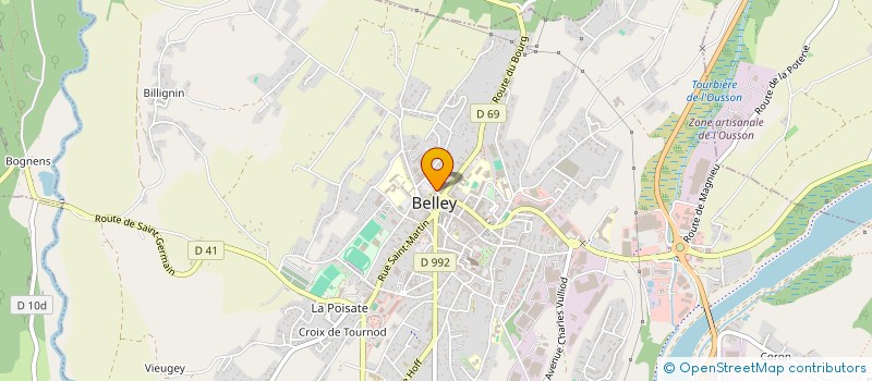 localisation de l'entreprise SCI O'CLUB  BELLEY