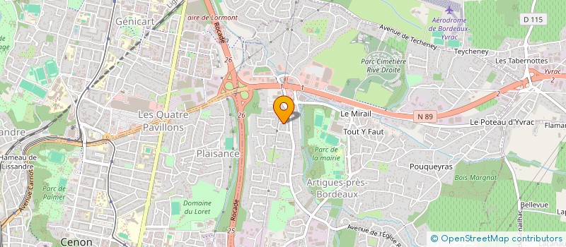 localisation de l'entreprise SCI O.G.O  ARTIGUES-PRES-BORDEAUX