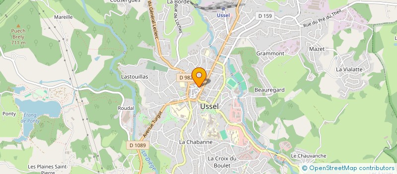 localisation de l'entreprise SCI O.N.H.C à USSEL