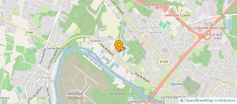localisation de l'entreprise SCI O PALET DE NAOMIE ET MORGANE à SAINT-YRIEIX-SUR-CHARENTE