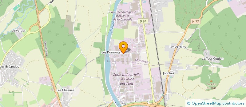 localisation de l'entreprise SCI O'PASSION à AUXERRE
