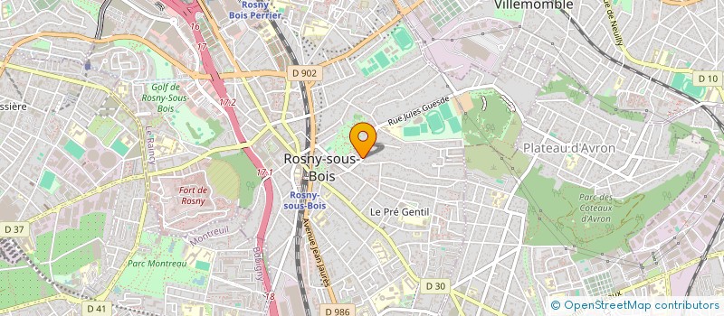 localisation de l'entreprise SCI O ' ROB à ROSNY-SOUS-BOIS