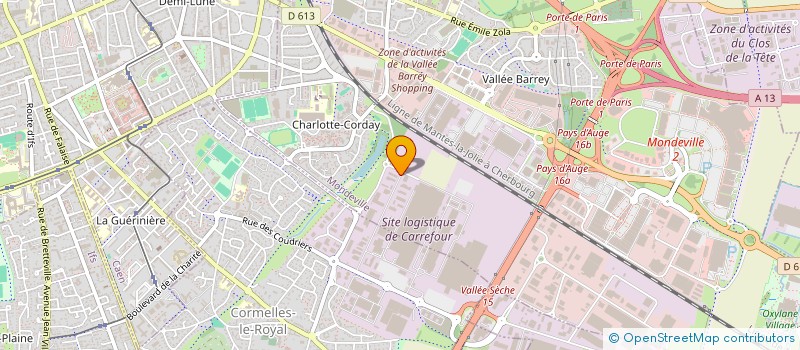 localisation de l'entreprise SCI O.S.B à MONDEVILLE