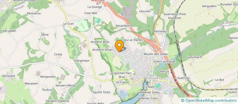 localisation de l'entreprise SCI O2 S  DAOULAS