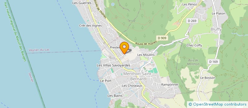 localisation de l'entreprise SCI O2ICV VEYRIER  VEYRIER-DU-LAC