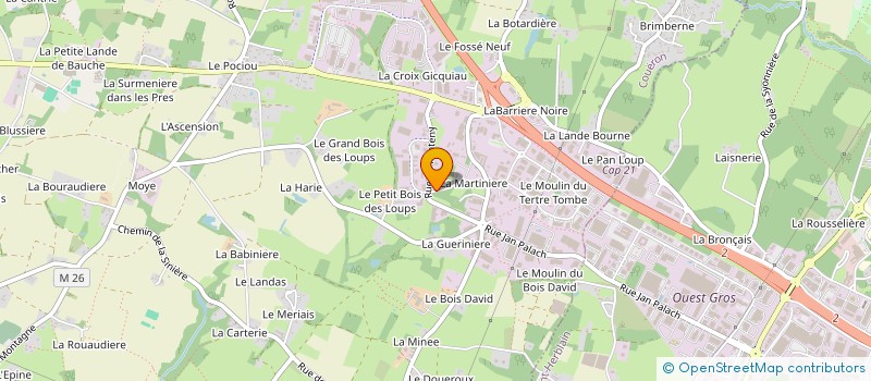 localisation de l'entreprise SCI O3BC à COUERON