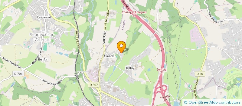 localisation de l'entreprise SCI OASIS  LENTILLY