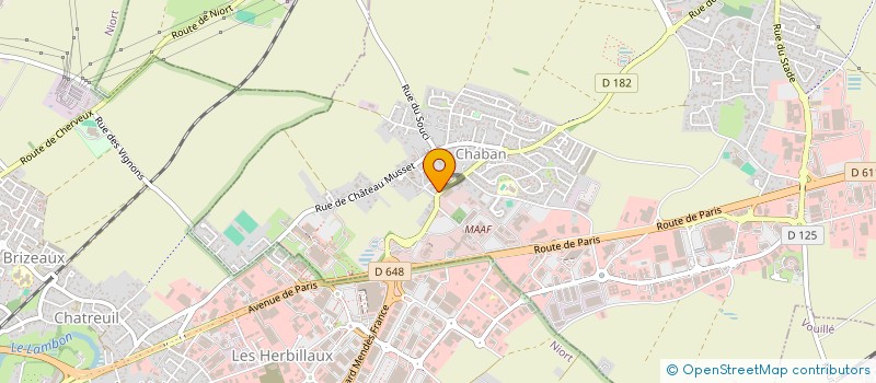 localisation de l'entreprise SCI OASIS DE MONBAIL  CHAURAY