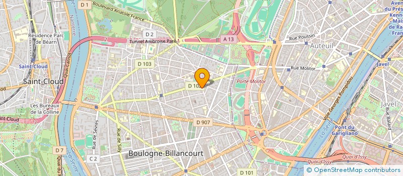 localisation de l'entreprise SCI OASIS38 à BOULOGNE-BILLANCOURT