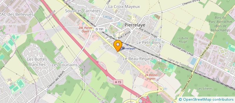 localisation de l'entreprise SCI OBA GESTION  PIERRELAYE