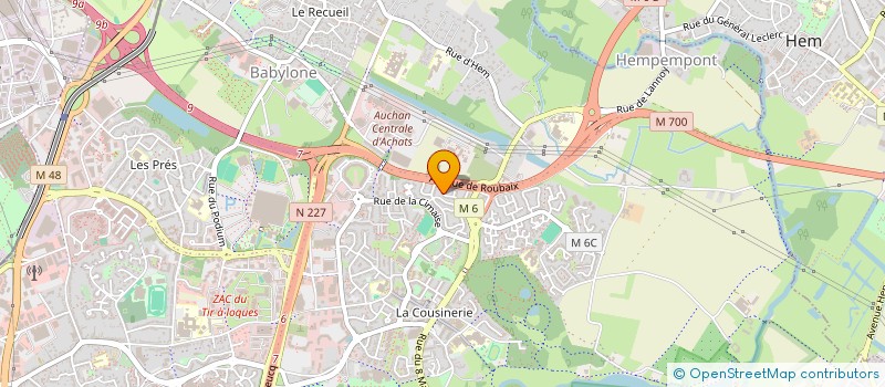 localisation de l'entreprise SCI OBB à VILLENEUVE-D'ASCQ