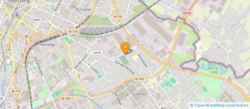 localisation de l'entreprise SCI OBB  WATTRELOS