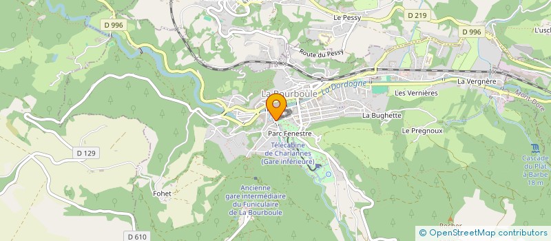 localisation de l'entreprise SCI OBBY01  LA BOURBOULE