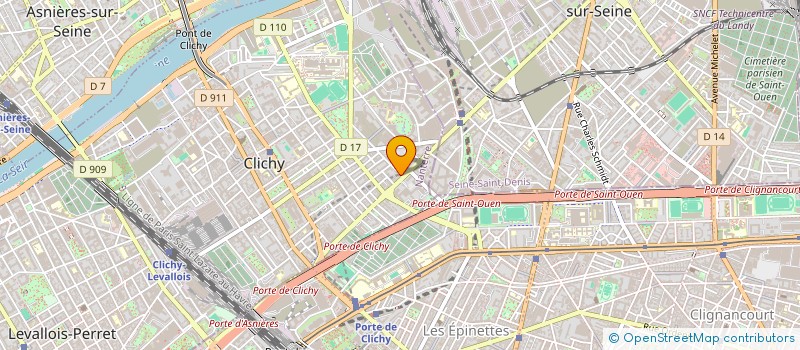 localisation de l'entreprise SCI OBIWAN à CLICHY