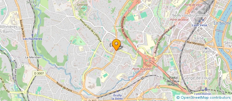 localisation de l'entreprise SCI OBJECTIF  ECULLY