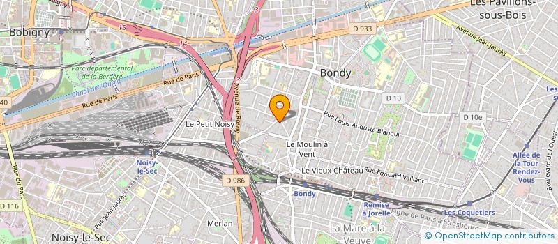 localisation de l'entreprise SCI OCBE  BONDY