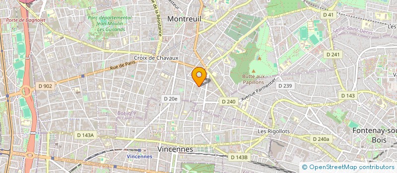 localisation de l'entreprise SCI OCEANE à MONTREUIL