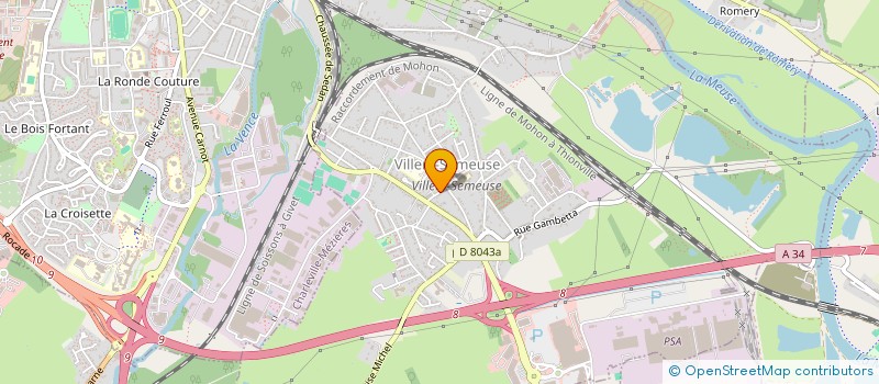 localisation de l'entreprise SCI OCEANE  VILLERS-SEMEUSE