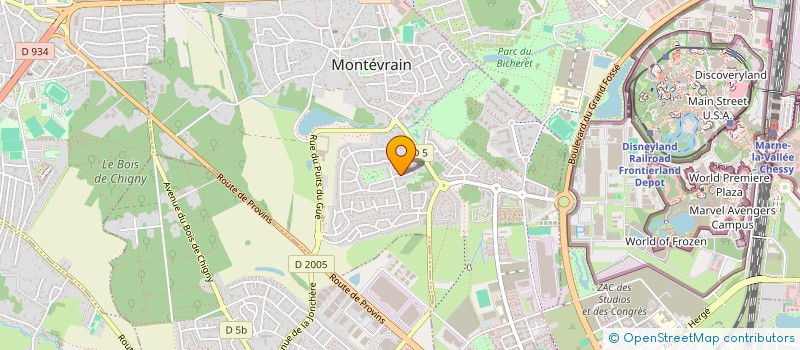 localisation de l'entreprise SCI OCEANE  MONTEVRAIN