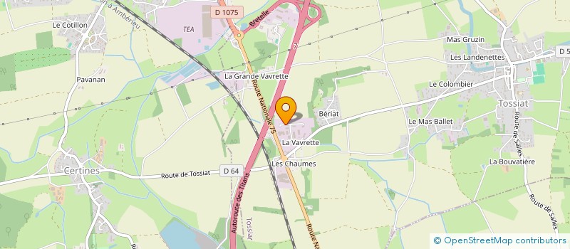 localisation de l'entreprise SCI OCEANE  TOSSIAT