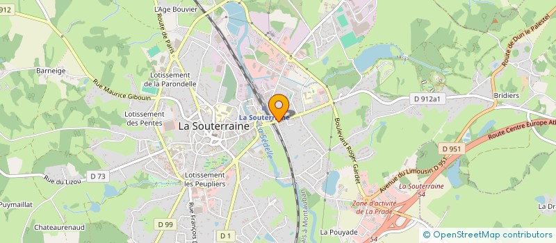 localisation de l'entreprise SCI OCEANNE  LA SOUTERRAINE