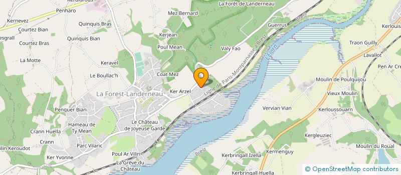 localisation de l'entreprise SCI OCEMA  LA FOREST-LANDERNEAU