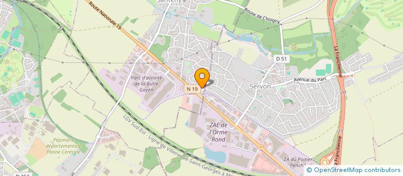 localisation de l'entreprise SCI OCERIC  SANTENY