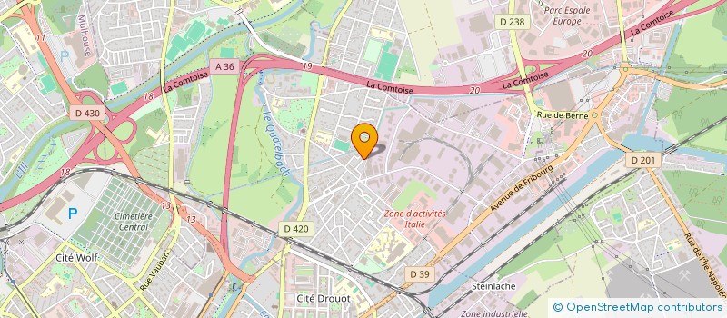 localisation de l'entreprise SCI OCNLL  ILLZACH