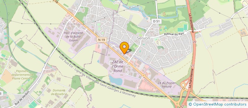 localisation de l'entreprise SCI OCO  SERVON